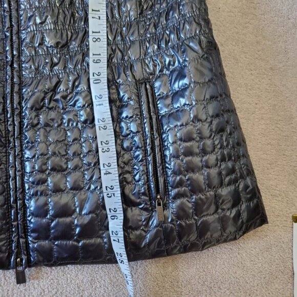 NWT Spanner Gun Metal Sci-Fi Cyberpunk Quilted Moto Zip Metallic Jacket L - Picture 5 of 7